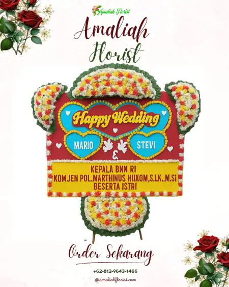 Papan Bunga Pernikahan Jawik